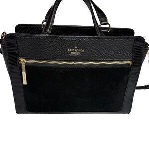 Kate Spade New York Black Chatham Lane Harlan Satchel and Crossbody Bag